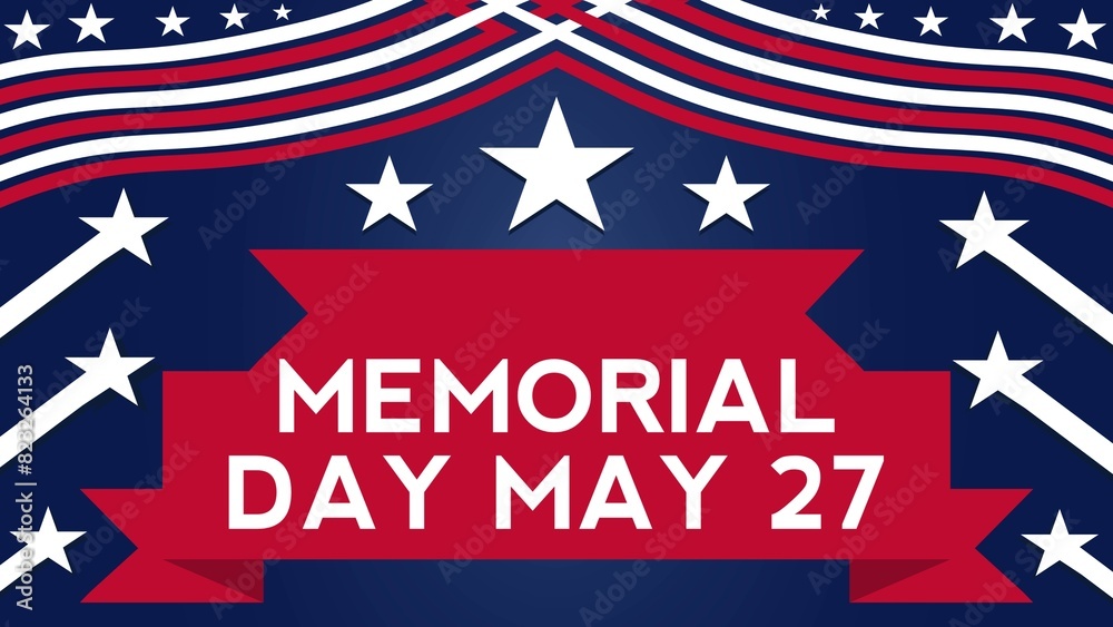 Memorial Day web banner design illustration Memorial Day web banner design illustration