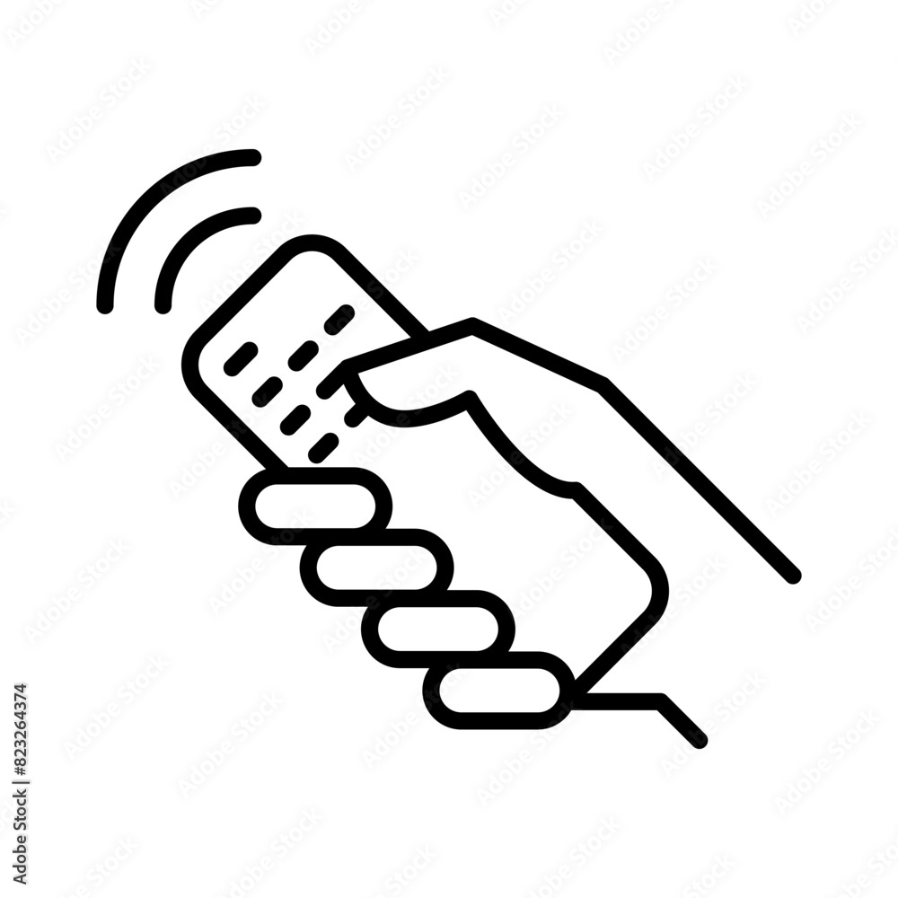 Fototapeta premium Remote control icon in thin line style Vector illustration graphic design
