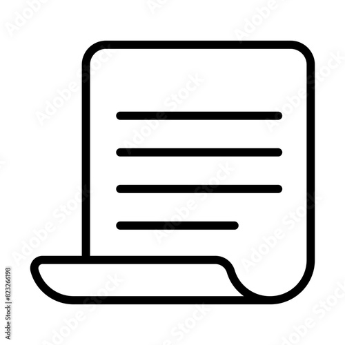 Paper, data, file, document icon in thin line style Vector illustration graphic design