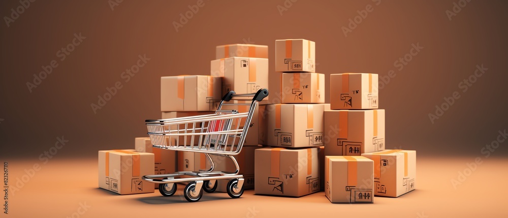 custom made wallpaper toronto digitalShopping cart with product boxes promoting free or discounted shipping This is an important driving force for online shoppers