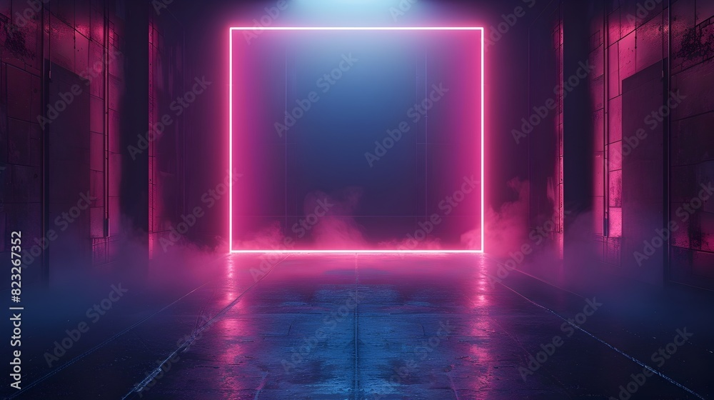 Sleek and Sophisticated Neon Backdrop for Showcasing Innovative Tech Products in a Minimalist and Futuristic Setting