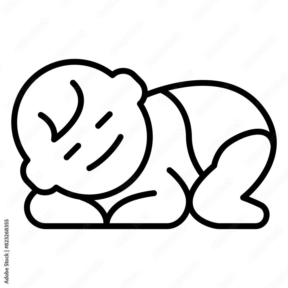 Baby icon in thin line style Vector illustration graphic design Baby icon in thin line style Vector illustration graphic design