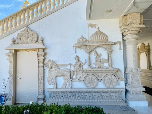 Scenic view of Radha Krishna Temple in Allen, Texas photo