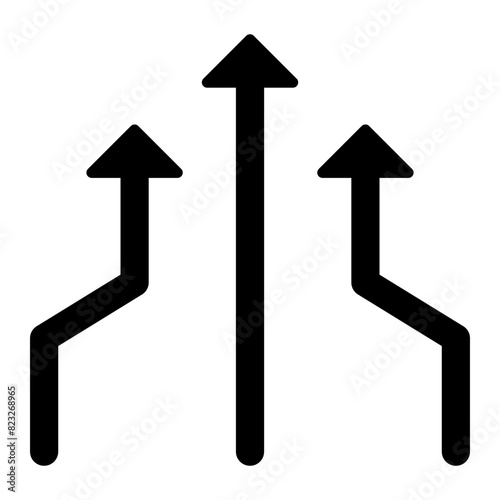 Arrow icon in thin line style Vector illustration graphic design photo