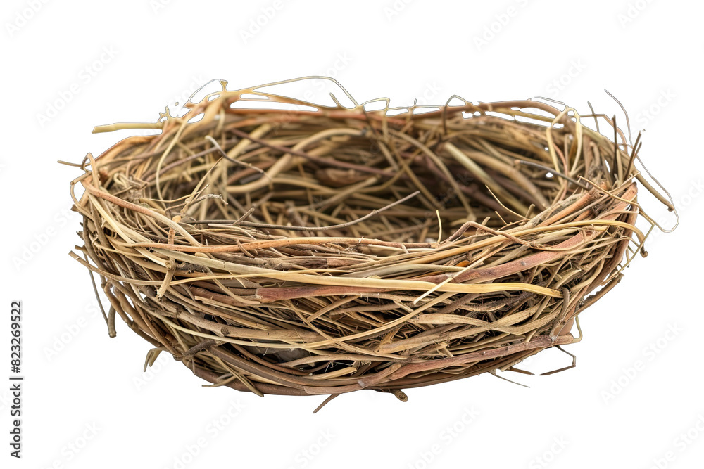 Empty bird nest isolated on white background Empty bird nest isolated on white background