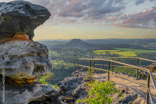 Sächsische Schweiz Deutschland Elbsandstein Barbarine Wandern Felsen Berge Natur