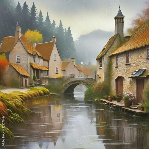 Landscape with village 