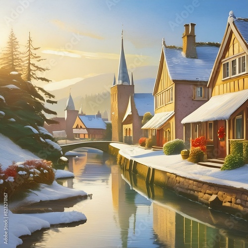 Landscape with village 