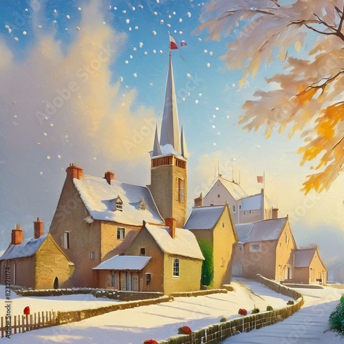 Landscape with village 