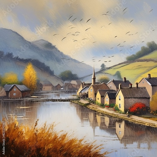 Landscape with village 