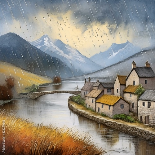 Landscape with village 