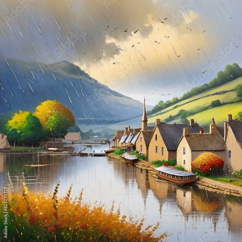 Landscape with village 