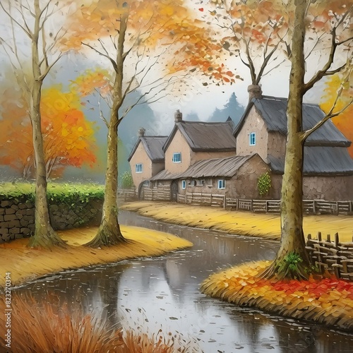 Landscape with village 