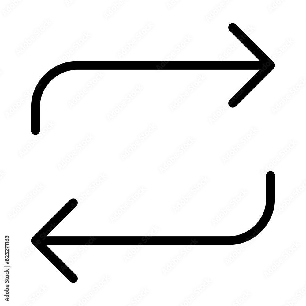 Refresh icon in thin line style Vector illustration graphic design Refresh icon in thin line style Vector illustration graphic design