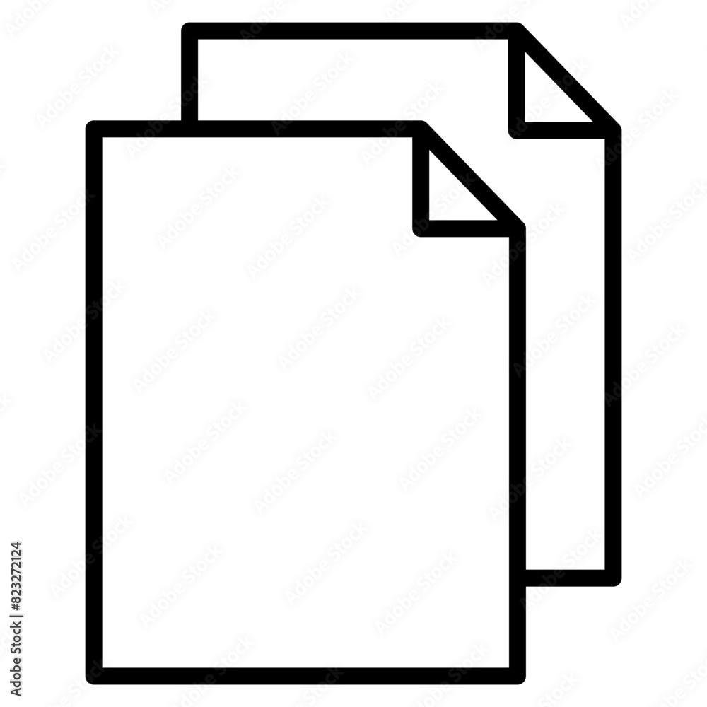 Paper, document, file icon in thin line style Vector illustration graphic design Paper, document, file icon in thin line style Vector illustration graphic design