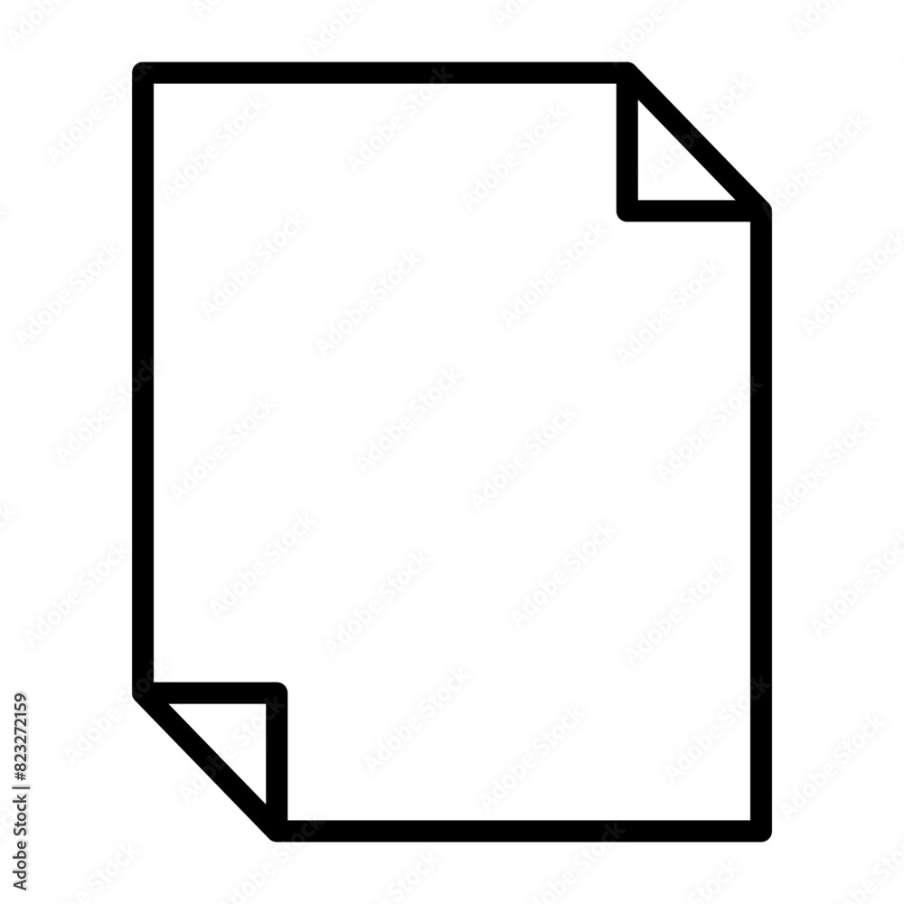 Paper, document, file icon in thin line style Vector illustration graphic design Paper, document, file icon in thin line style Vector illustration graphic design