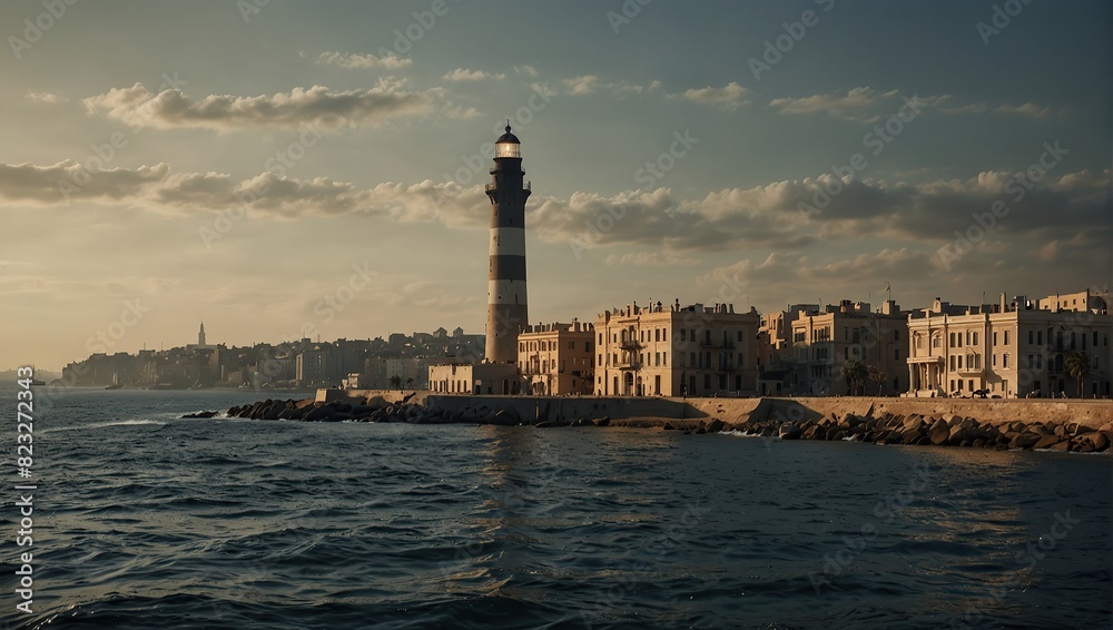 modern Alexandria coastline