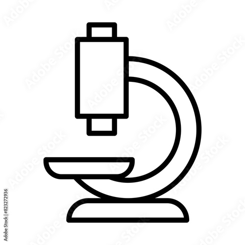 microscope icon in thin line style Vector illustration graphic design