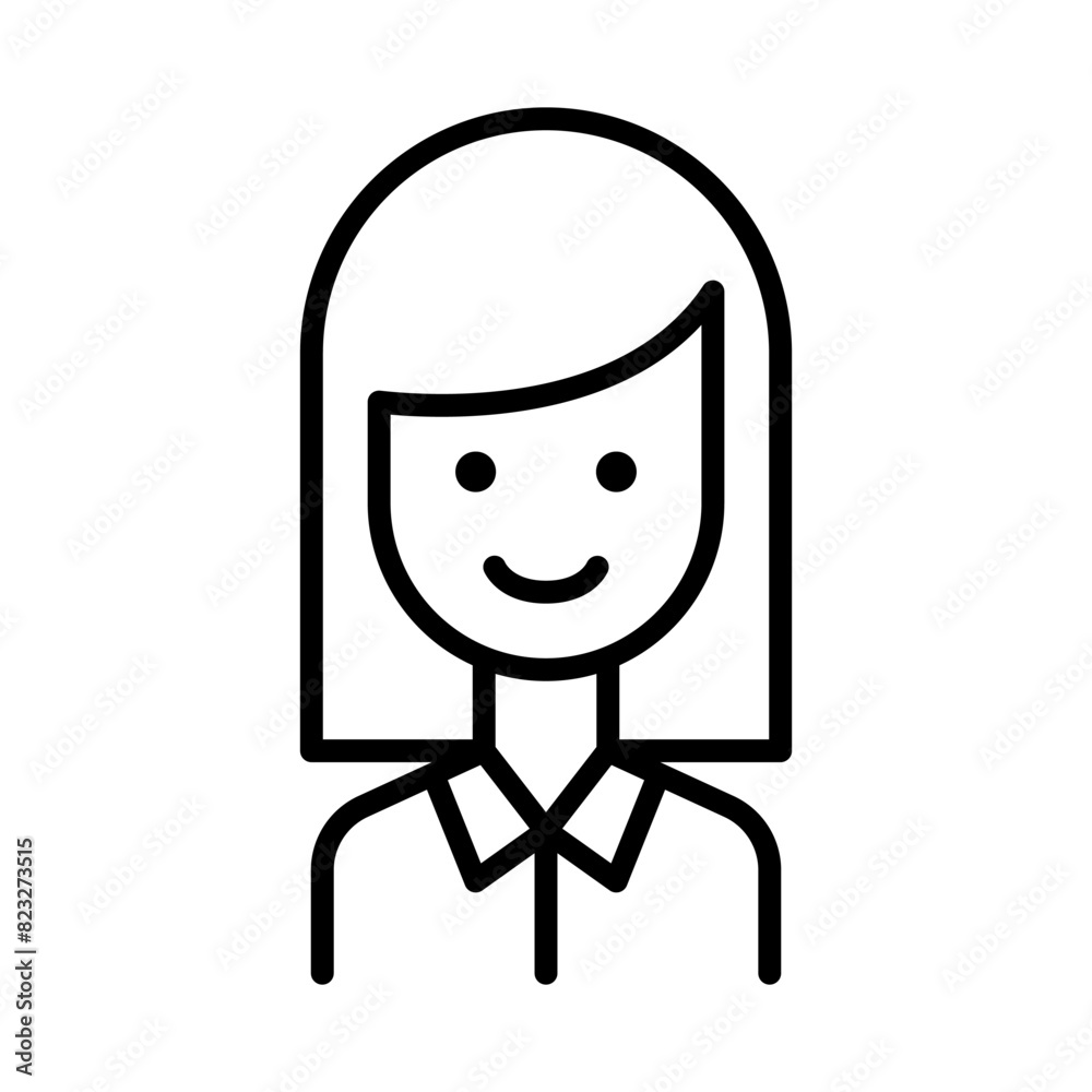 Teacher icon in thin line style Vector illustration graphic design Teacher icon in thin line style Vector illustration graphic design