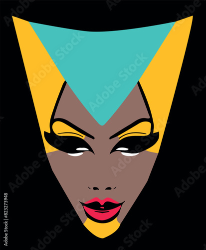 Vector illustration of a Drag Queen icon