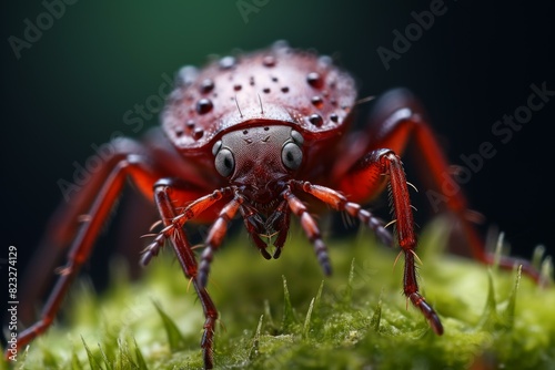 Wallpaper Mural Magnified Tick insect macro photo. Wildlife dangerous bloodsucker invertebrate arachnid. Generate ai Torontodigital.ca