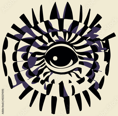 Vector illustration of a big eye icon.