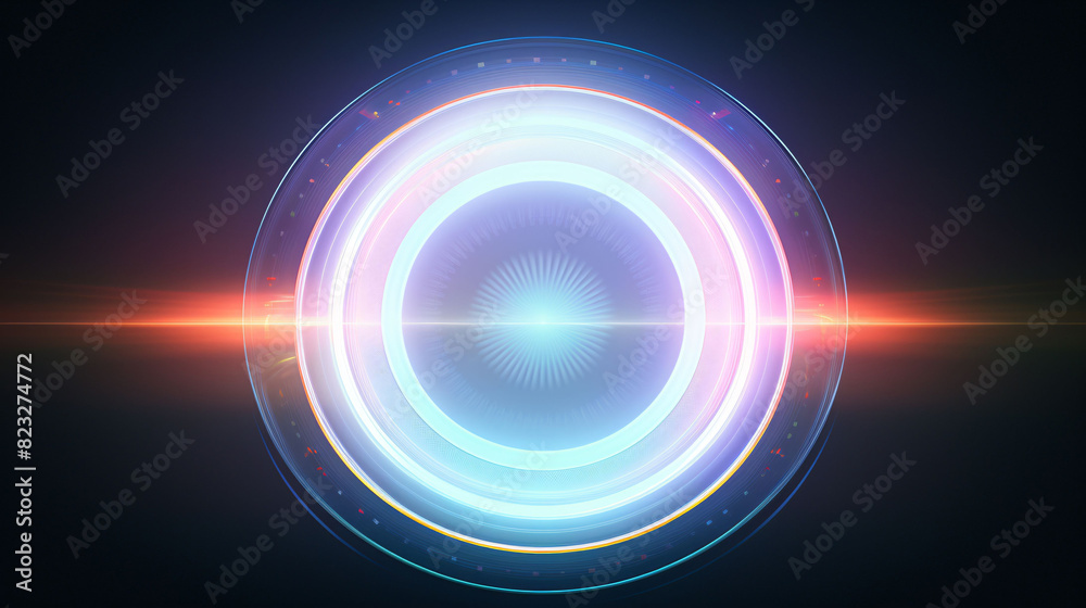 Three dimensional colorful round background, transparent gradient curved glass background 3D rendering