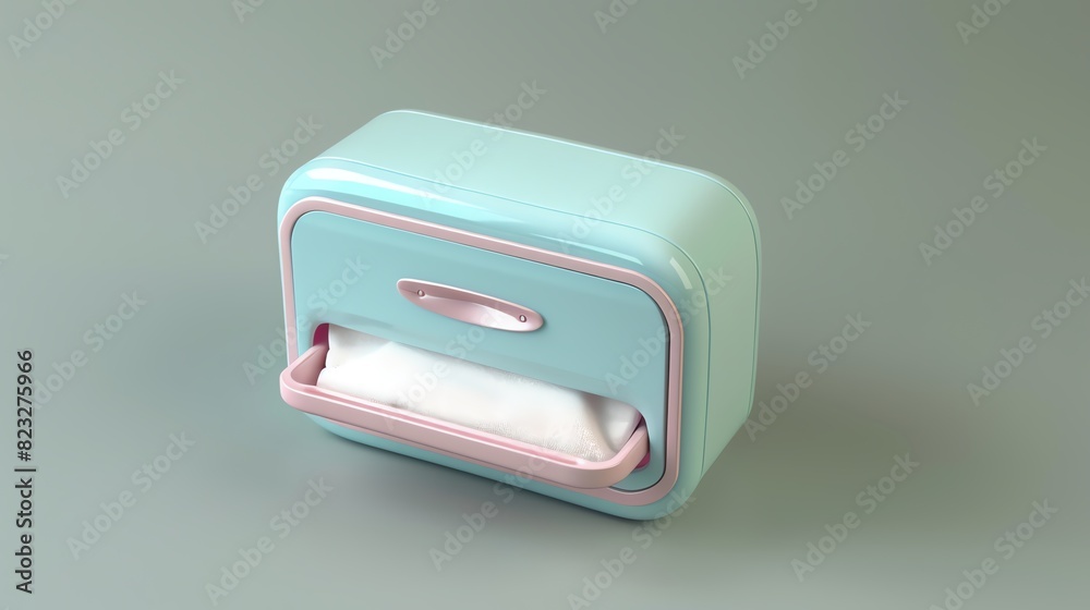 A 3D render of a baby wet wipe warmer A 3D render of a baby wet wipe warmer