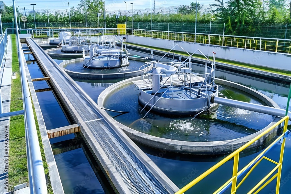 Ponds for Treating Waste Water at an Industrial Plant