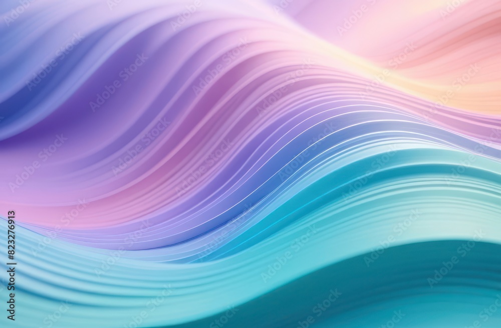 Obraz premium Calm, soothing pastel colors with soft waves or flowing lines