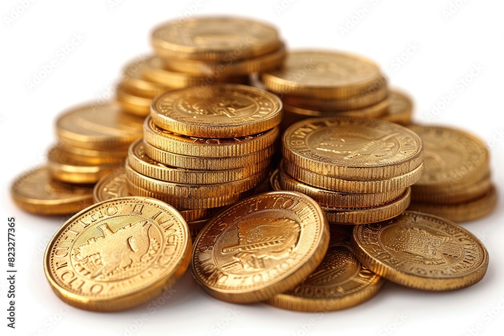 A pile of gold coins A pile of gold coins