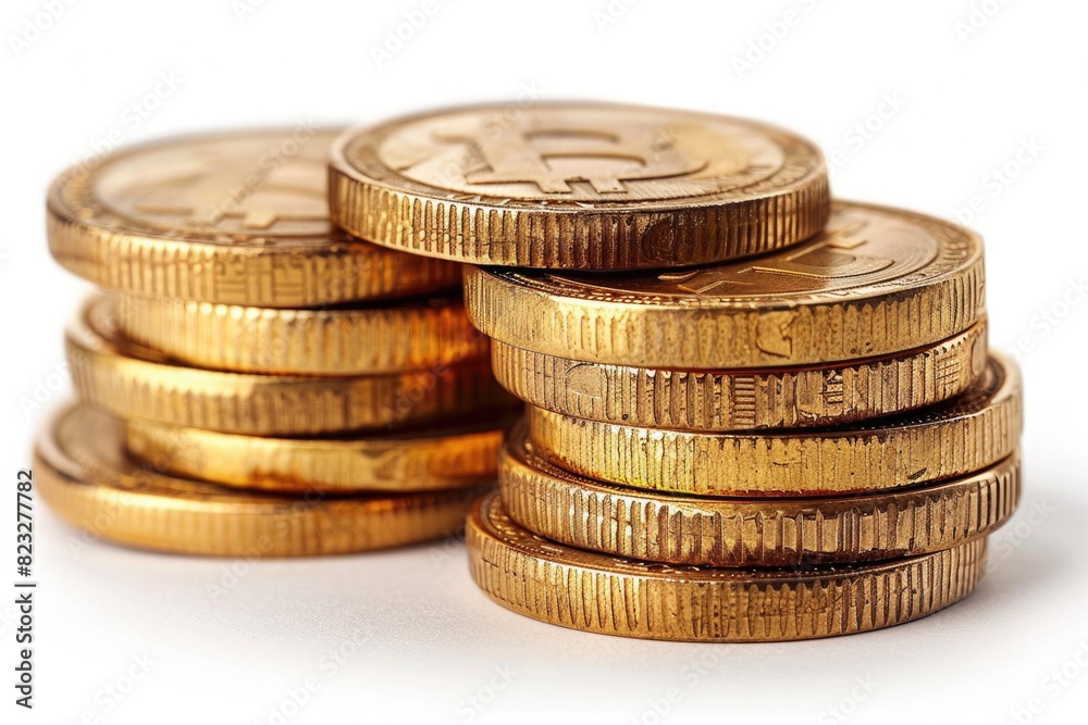 A pile of gold coins