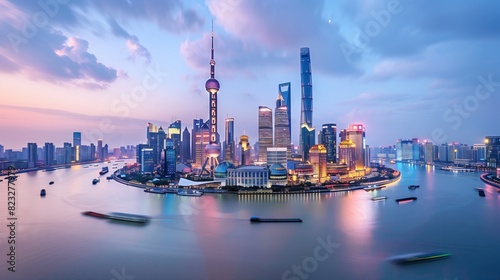 Shanghai's Pudong skyline, with the Oriental Pearl Tower, is mesmerizing, especially at twilight. photo