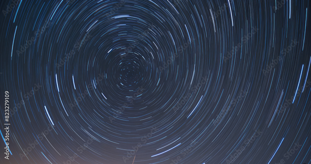 Beautiful starry night sky. Evening panorama in blue tones Beautiful starry night sky. Evening panorama in blue tones