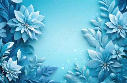 Calm abstract backgrounds with elements of floral and natural motifs
