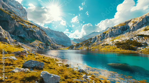 Beautiful landscape of mountainous nature with bright © levit
