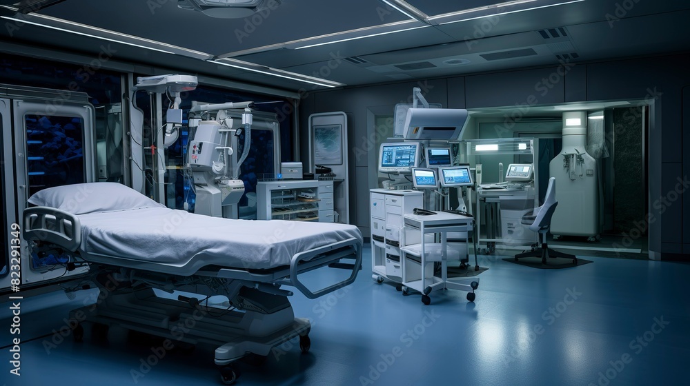 A photo of a medical simulation training facility. A photo of a medical simulation training facility.