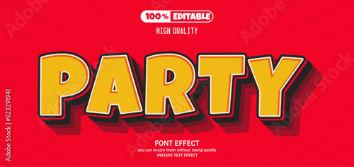 Party Editable Text Effect.