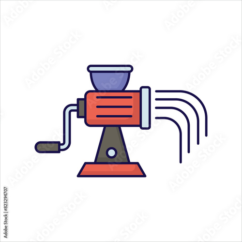 meat mincer icon with white background vector stock illustration