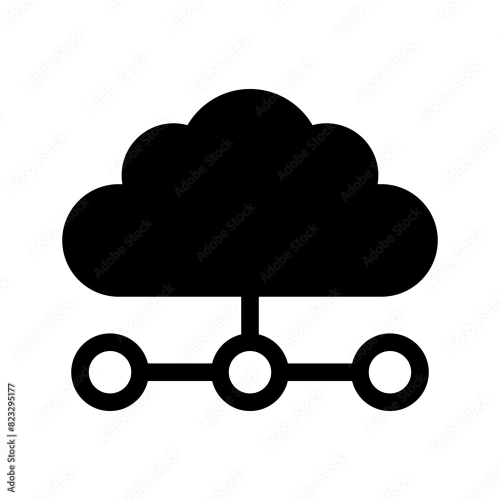 Cloud Network Icon Vector Symbol Design Illustration