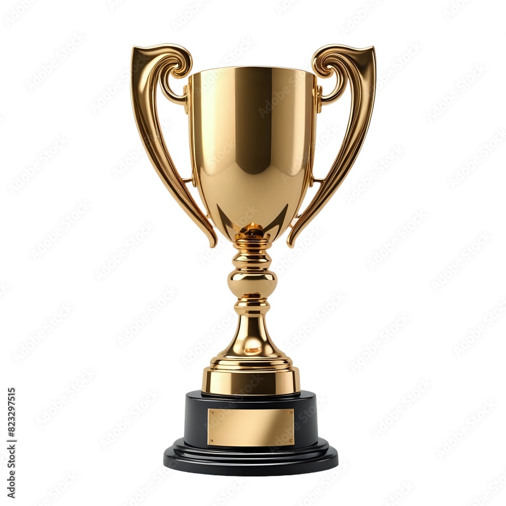 Golden trophy empty isolated on white background Golden trophy empty isolated on white background