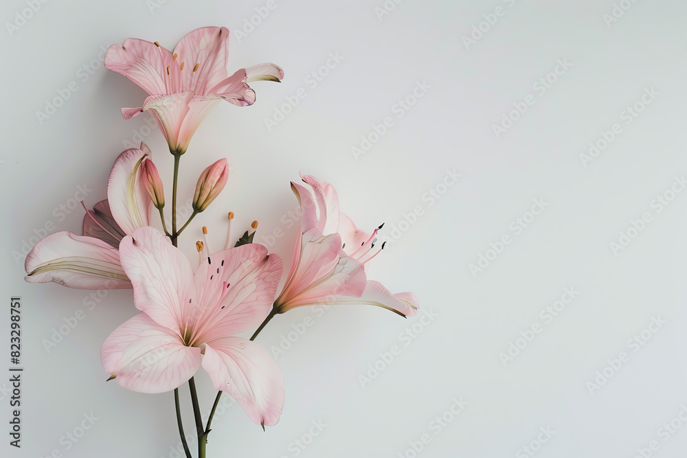 Obraz premium Minimalist design featuring elegant flowers with minimal detail, perfect for a refined look