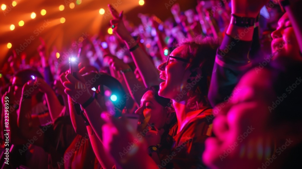 Girls Having Fun at Concert