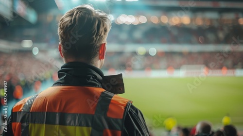 Marshall Working at Soccer Match