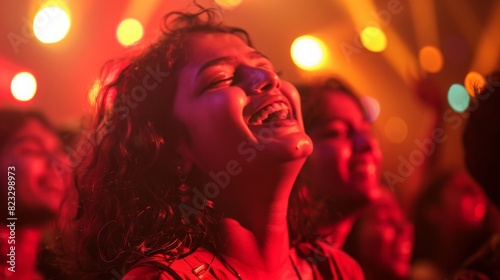 Close-Up of a Girl Enjoying a Concert