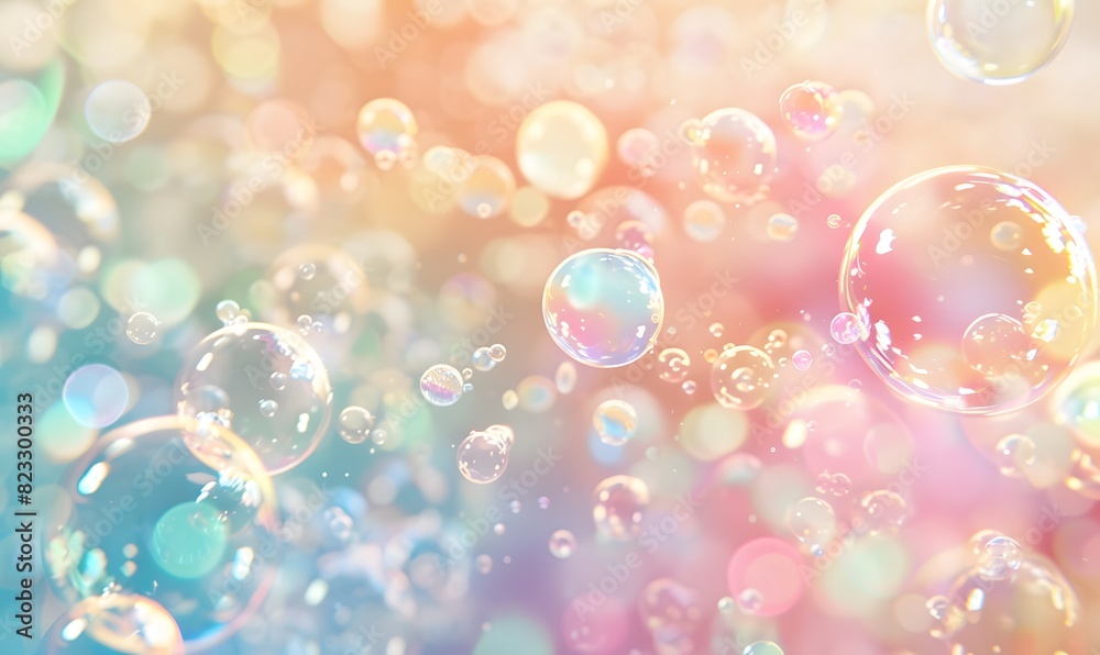Soap Bubbles Floating in the Air , Generative AI Soap Bubbles Floating in the Air , Generative AI