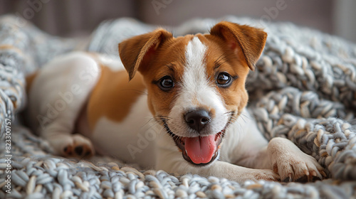 Cute Jack Russell Terrier puppy.style