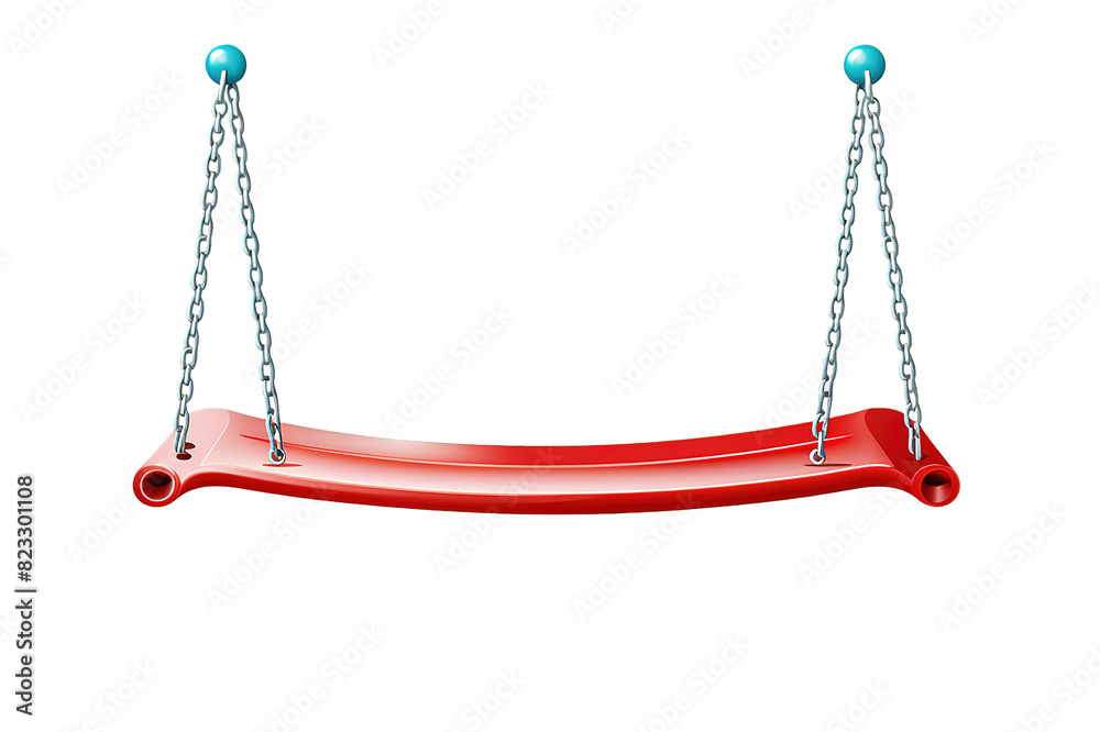 Realistic Detailed 3d Classic Outdoor Blue Swing Hanging on Frame isolated on PNG Background. Generative Ai. Realistic Detailed 3d Classic Outdoor Blue Swing Hanging on Frame isolated on PNG Background. Generative Ai.