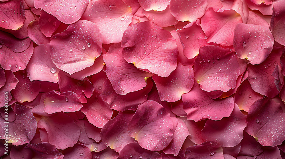 Details and texture of pink rose petals