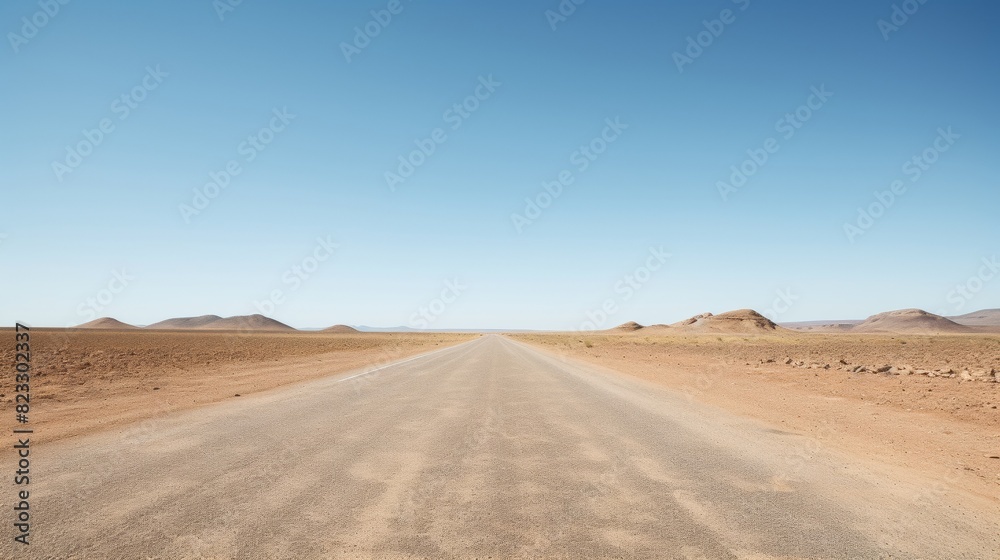 Remote desert highway fading into horizon. Remote desert highway fading into horizon.